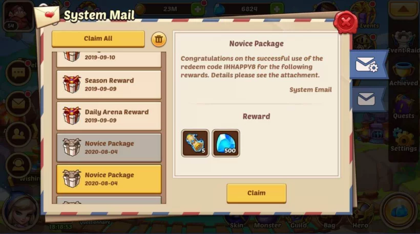 Idle Heroes Codes and How to Redeem Them